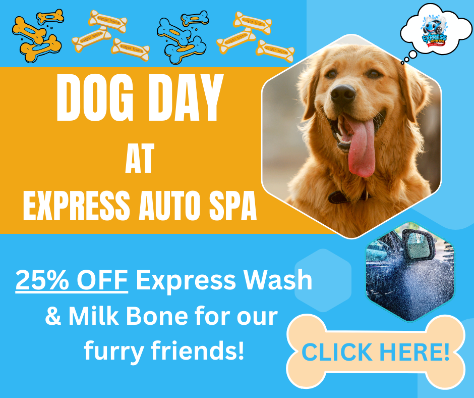Dog Day at Express Auto Spa - 25% OFF Express Wash & Milk Bone for our furry friends!